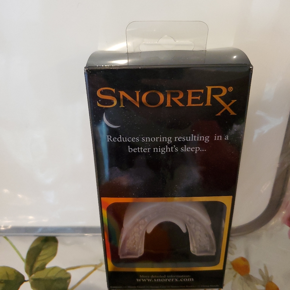 NIP SnoreRX Mouth Guard w/ Storage Case, Instruction Booklet, & Fitting Handle